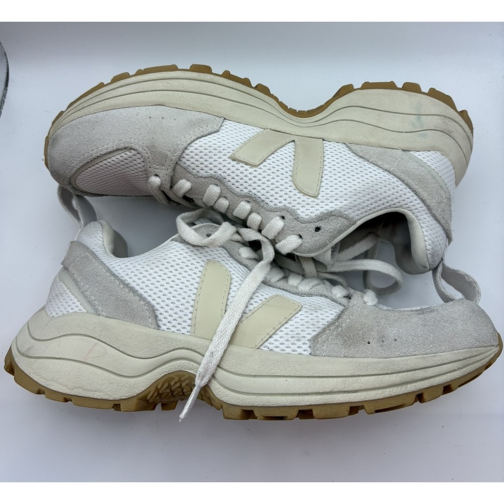 Veja Venturi Alveomesh White Pierre Chunky Suede Sneakers Womens Size 8 EUR 39